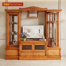 Tủ Kệ Tivi Kết Hợp Tủ Rượu Và Bàn Thờ Gỗ Sồi Nga Đẹp...