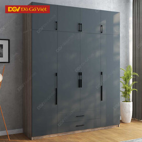 Tủ Quần Áo 4 Cánh Mở Có Ngăn Kéo Ngoài Kèm Nóc Tiện Nghi