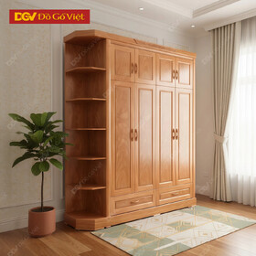 Tủ Quần Áo Bằng Gỗ Giá Rẻ 6 Cánh Lớn Cho Phòng Ngủ Rộng
