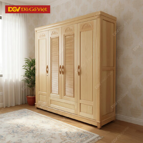 Tủ Quần Áo Gia Đình Gỗ Sồi Nga Mẫu Hoa Vòm Đẹp Giá Tốt