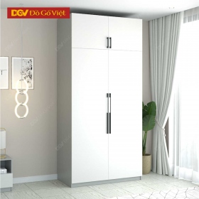 Tủ Quần Áo Gỗ Công Nghiệp 2 Cánh Mở Có Nóc Nhỏ Gọn Giá Rẻ