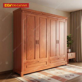 Tủ Quần Áo Gỗ Vân Hương Đá Kiểu Pano Đẹp Giá Rẻ