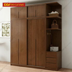 Tủ Quần Áo Gỗ Veneer Sồi Cánh Lùa Hiện Đại Tùy Chọn Nhiều...