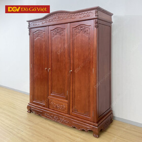 Tủ Quần Áo Gỗ Xoan Đào 3 Cánh Phong Cách Cổ Điển