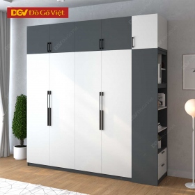Tủ Quần Áo MDF Cánh Mở Âm Hộc Kệ Phối 2 Màu Đẹp Giá Tốt