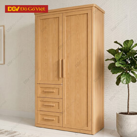 Tủ Quần Áo Tự Nhiên Vân Sồi Đa Cánh Kèm Cụm Ngăn Kéo Giá Rẻ