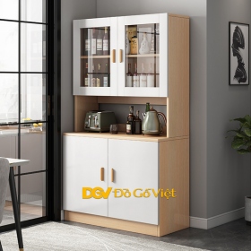 Tủ Rượu Gỗ MDF Lõi Xanh Chống Ẩm Màu Sồi Phối Trắng Đẹp...