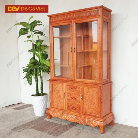 Tủ Rượu Gỗ Tự Nhiên Gỗ Hương Đá Vuông Cho Phòng Khách