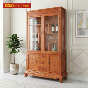 Tủ Rượu Gỗ Tự Nhiên Gỗ Hương Đá Vuông Cho Phòng Khách
