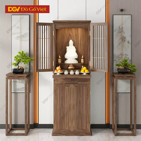 Tủ Thờ Gỗ Óc Chó Thờ Phật Tại Gia Kích Thước Chuẩn Lỗ Ban