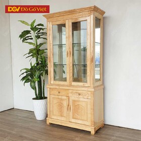 Tủ Trưng Rượu và Ly Nhỏ Gỗ Sồi Nga Đẹp Giá Rẻ
