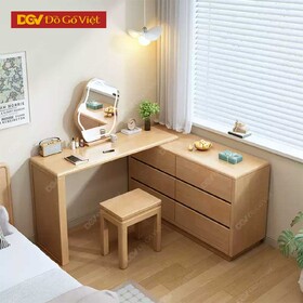 Tủ Veneer Gỗ Sồi Tự Nhiên Kết Hợp Bàn Trang Điểm Tiện Dụng