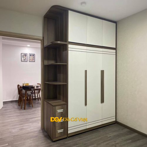 Tủ Quần Áo MDF 3 Cánh Mở Kiểu Dáng Đơn Giản Và Thanh Lịch